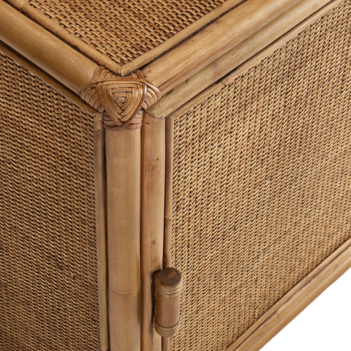 Raffles Rattan Right Bedside Table - Natural
