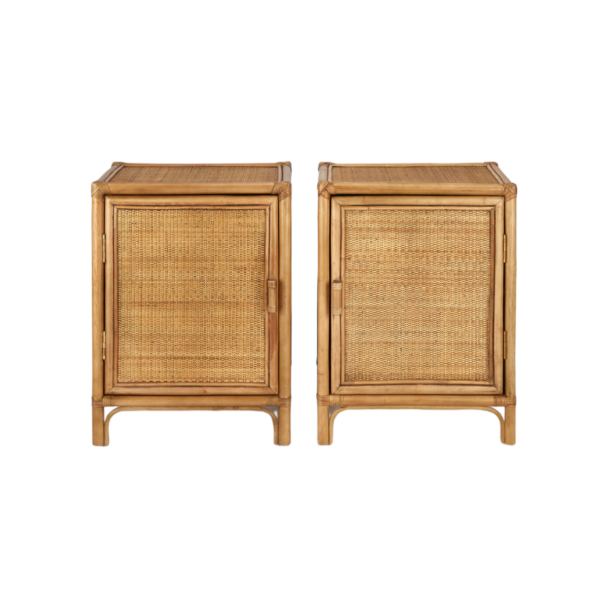 Raffles Rattan Right Bedside Table - Natural