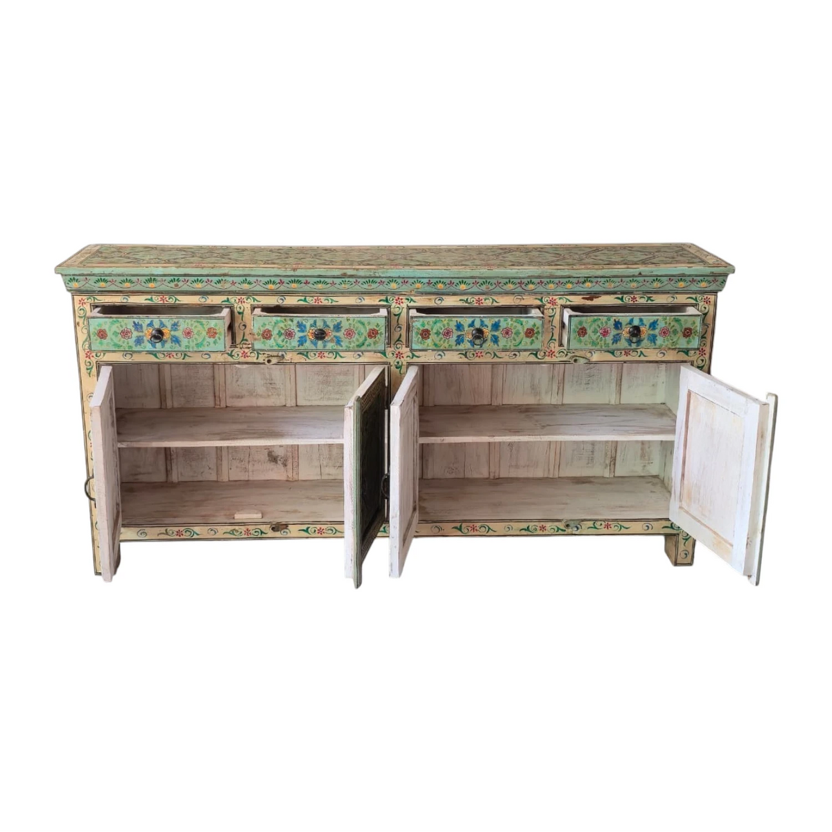 Jaipur Indian Painted Timber Sideboard