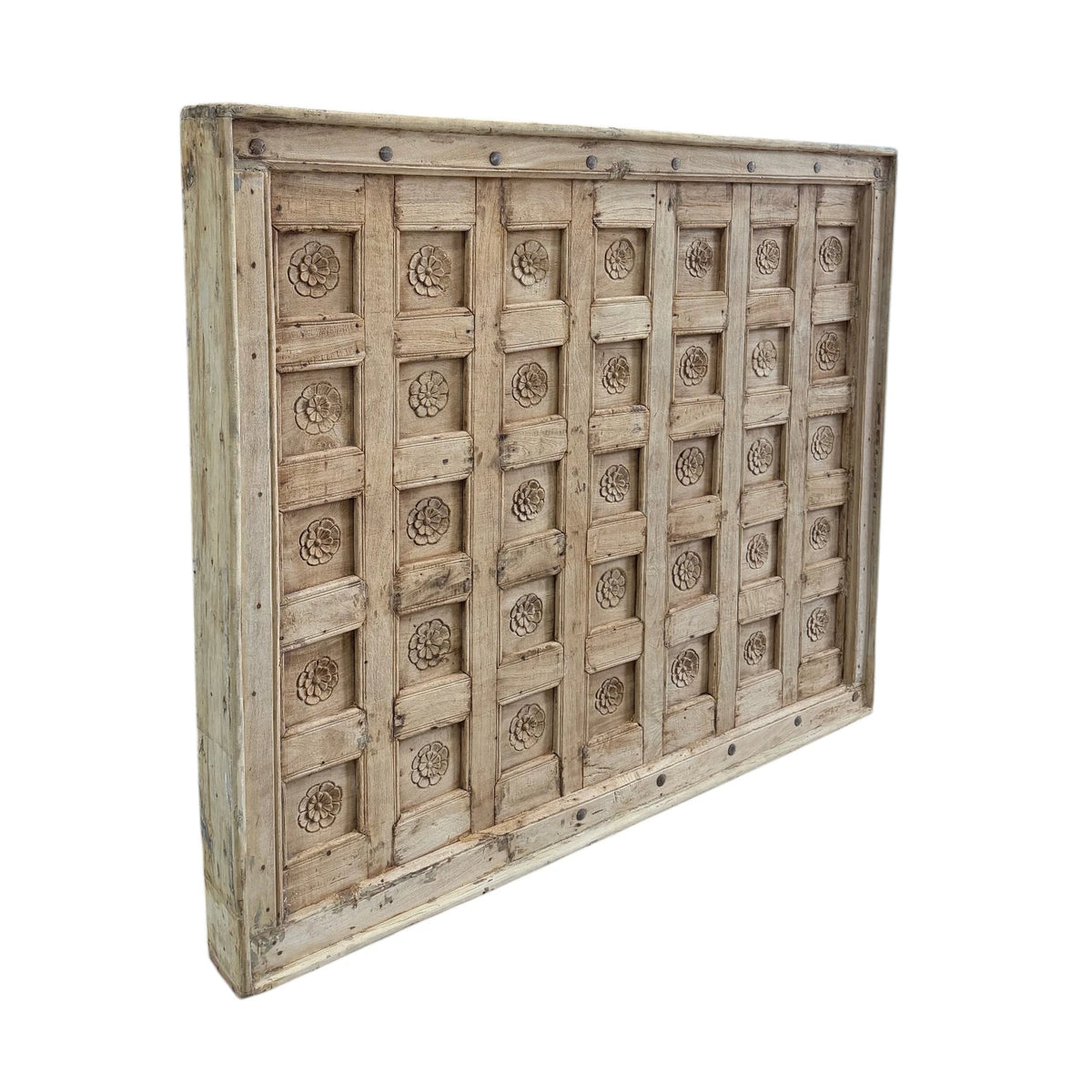 CARVED TIMBER WALL PANEL 122 x 12 x149cm