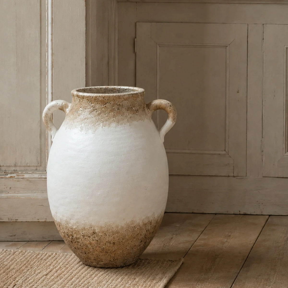 White Terracotta Vase - 50cm