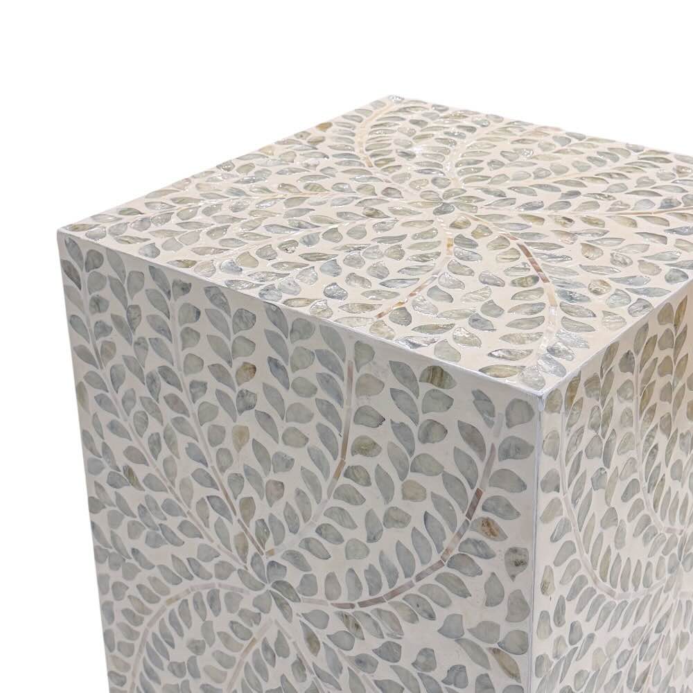 Capiz Square Side Table - Wisteria