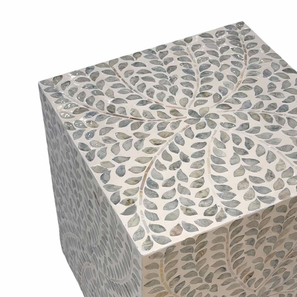 Capiz Square Side Table - Wisteria