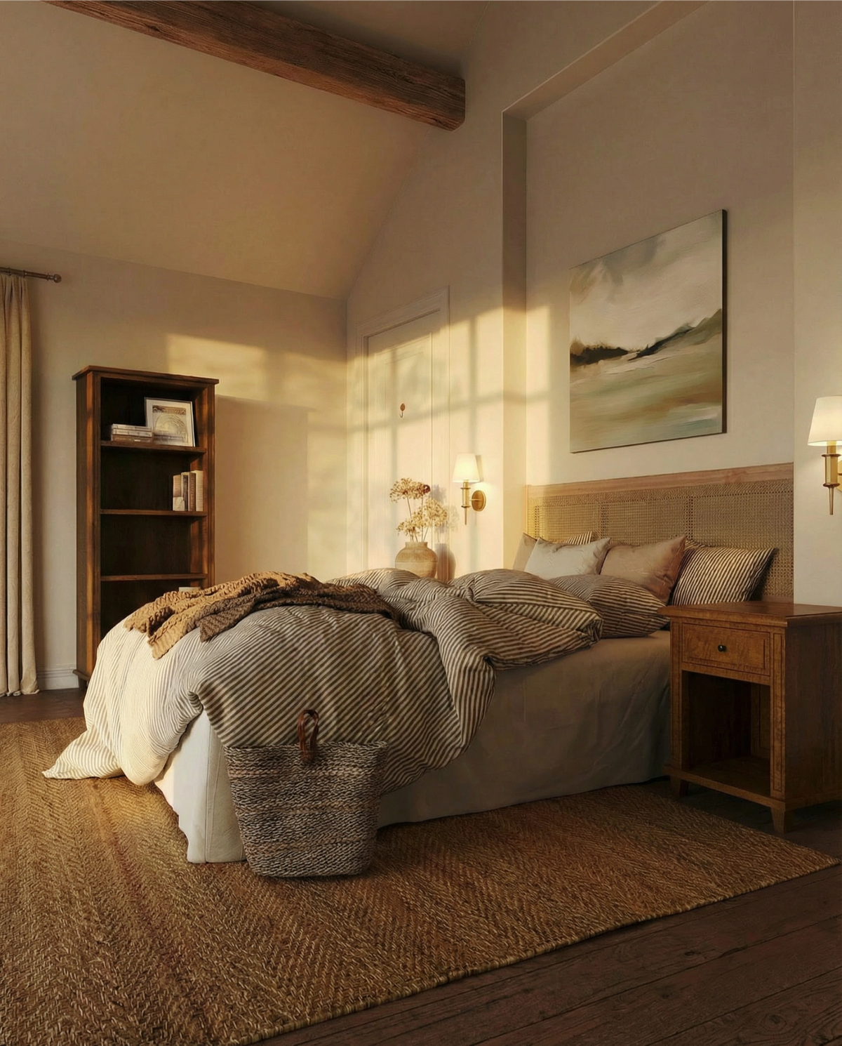 Brittany Open Bedside Table - Mango Wood