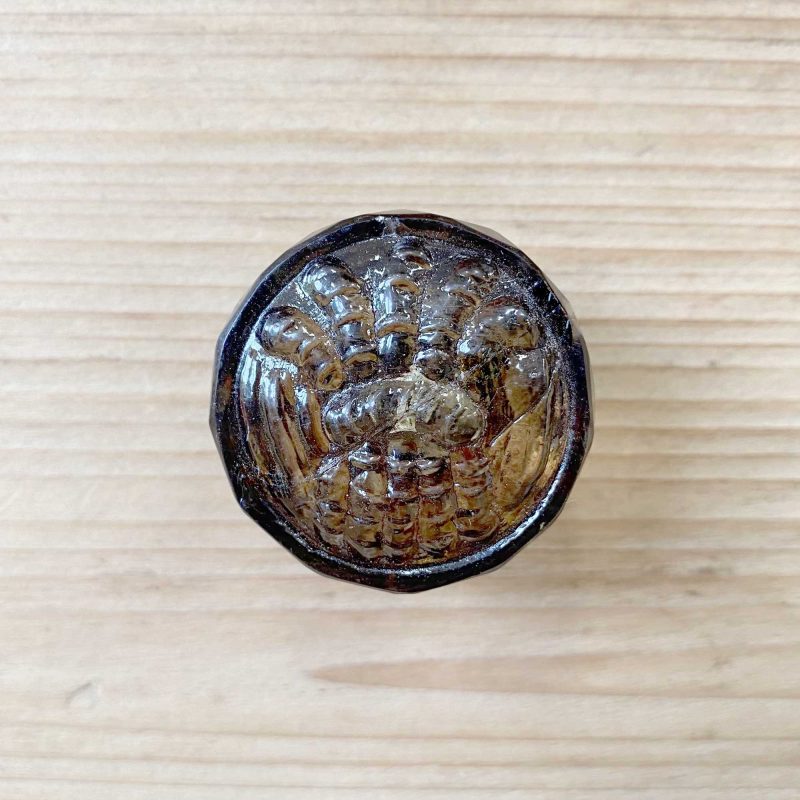 1039LH-KNOB-CELINE-SMOKEY-GLASS