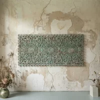 Aqua Carved TImber Wall Panel