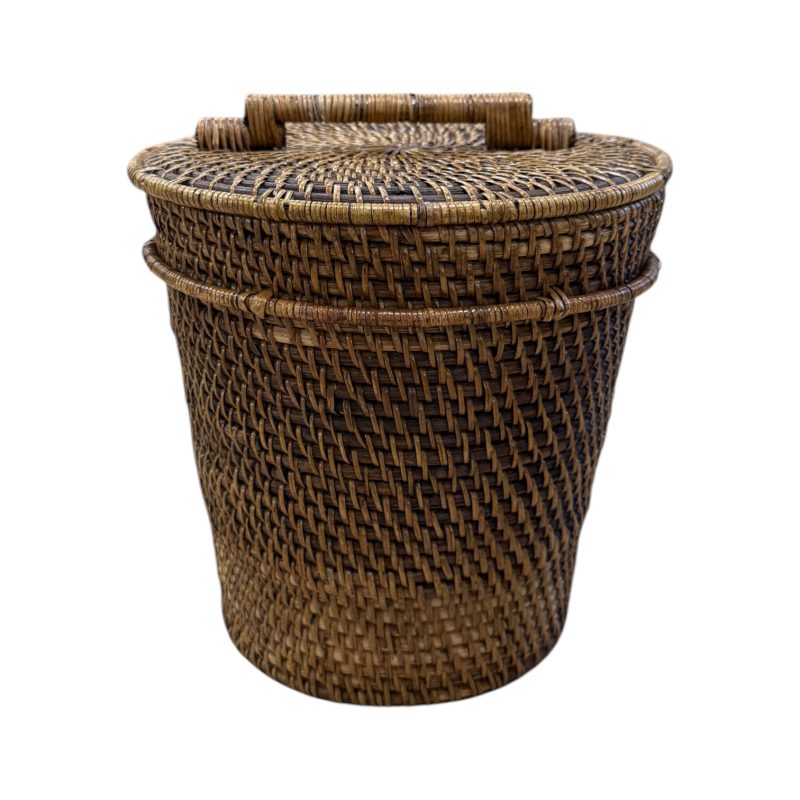 Bahama Rattan Basket With Lid IMG1