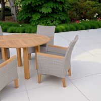 Balmoral Round Teak Table Styled 120cm