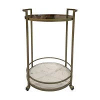 Bar Cart Baccarata Round - Brass IMG2