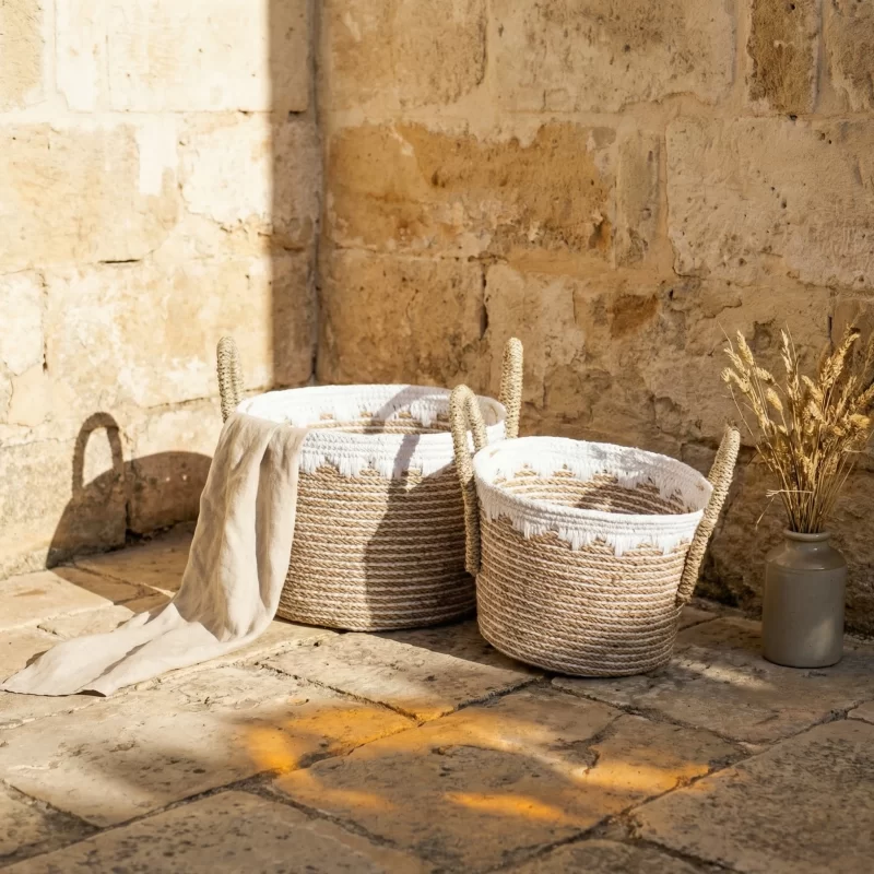 Basket Lura with Handle Styled1