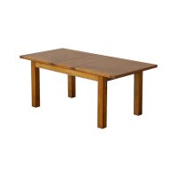 Bellagio Extension Table Parquetry Toffee 180-280 SV02-180-TOF-PQ One Leaf Extended SIDE VIEW 2