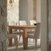 Bellagio Fixed Natural Dining Table JS AI edit2