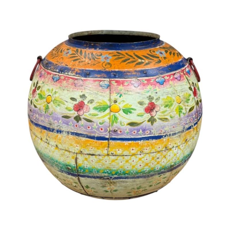 Blue Indian Painted Urn GIO1