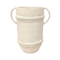CELESTE TERRACOTTA WHITE ANTIQUE POT IMG1