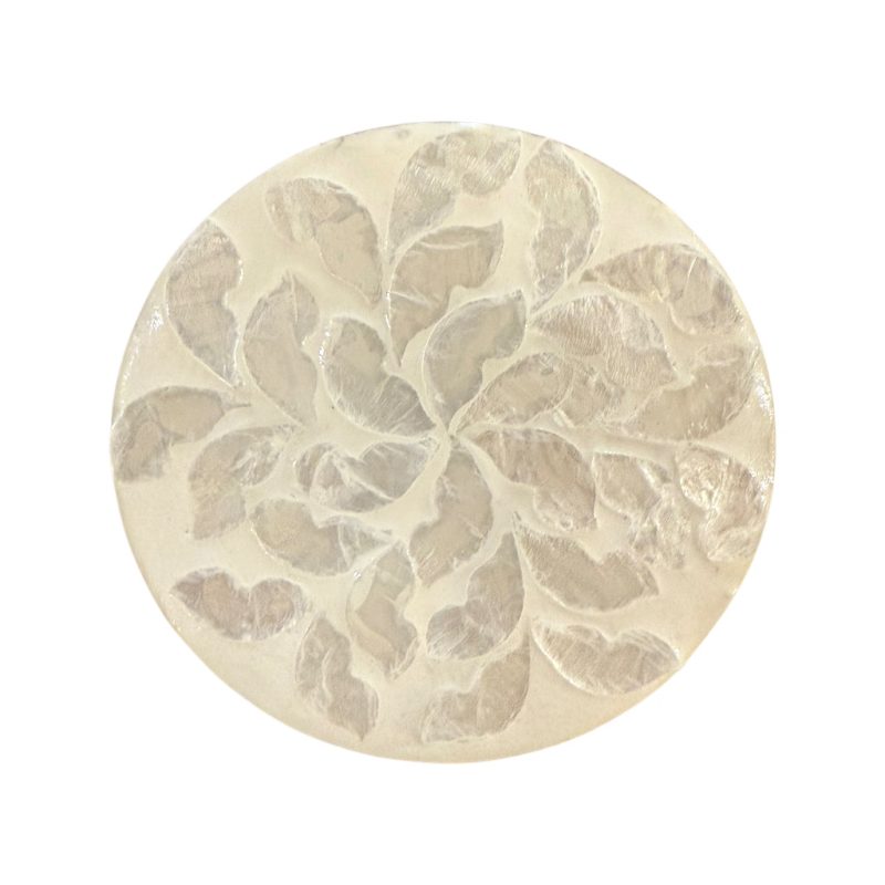 Capiz Coaster White Flower EV-E9234 IMG1