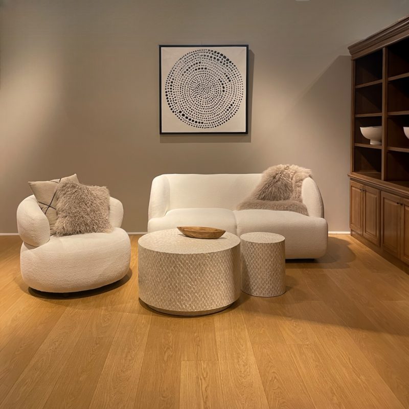 Capiz round drum coffee table hotsell