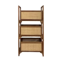 Cayman Timber Rattan Three Tier Storage Stand IMG2