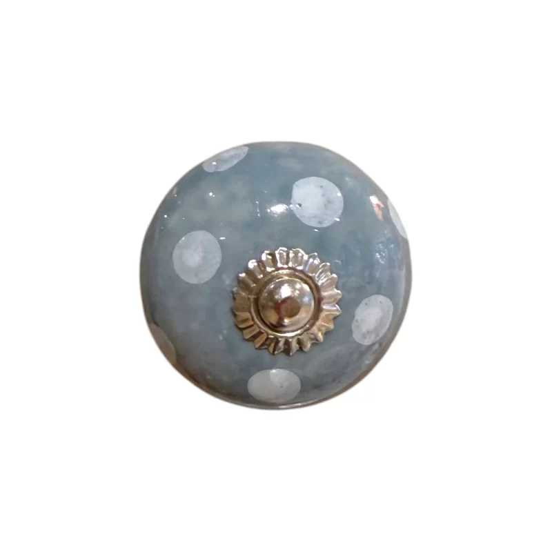 DC205SH Bluebell Dotty Ceramic Knob IMG1