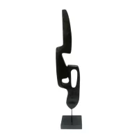 Decor Fluid Sculpture On Base - Black IMG1