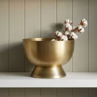 Decor Footed Punch Bowl - Brass Styled1