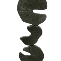 Decor Lilypad Carving On Stand - Black IMG2