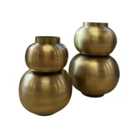Double Bubble Vase Brass AL-38104 Styled3