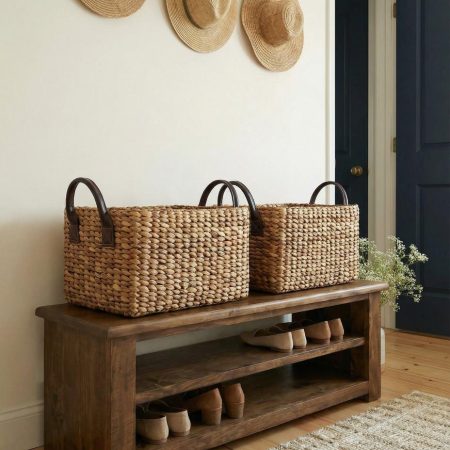 Entryway - Hamilton Shoe Storage Bench with Hats Overhead resize