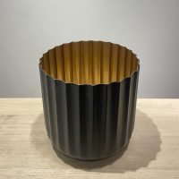 Fluted Black Planter Small IMG1