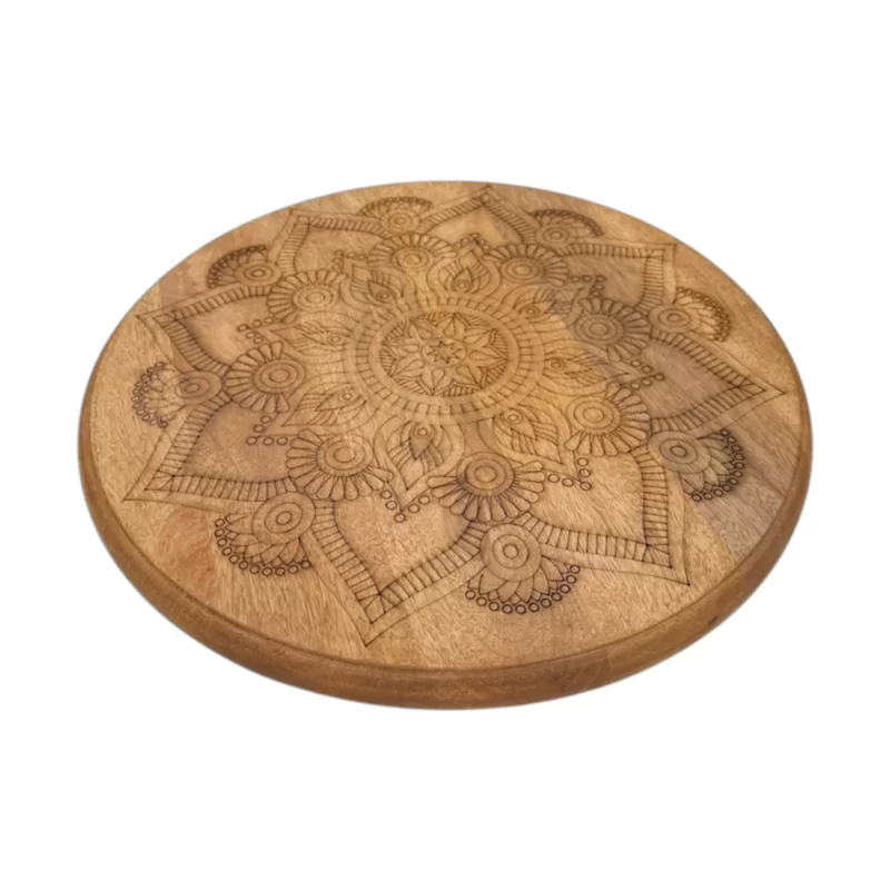 HAVEN CARVED TIMBER LAZY SUSAN ZO-2025-76 IMG1