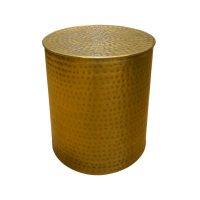Hammered Side Table Brass AL-38467 IMG1