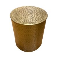 Hammered Side Table Brass AL-38467 IMG2