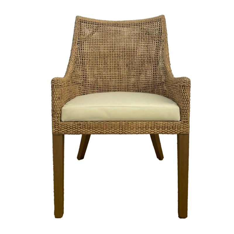 W.ARM Hamptons Newport Rattan Chair - front