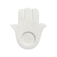 Hamsa Marble Tea Light Holder KP-4263 IMG1