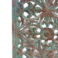 Indian Aqua Carved Timber Wall Panel 180 x 120 IMG3