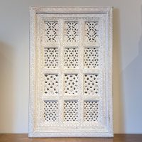 Indian Carved Timber Wall Panel 12 Squares 90 x 120 SR9823 IMG1