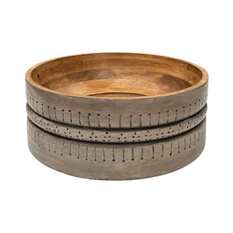 JAPARA CARVED WOODEN BOWL ZO-923-2056 IMG1