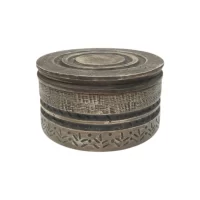 JAPARA CARVED WOODEN CANISTER Small ZO-923-2059S IMG1