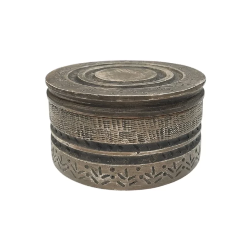 JAPARA CARVED WOODEN CANISTER Small ZO-923-2059S IMG1