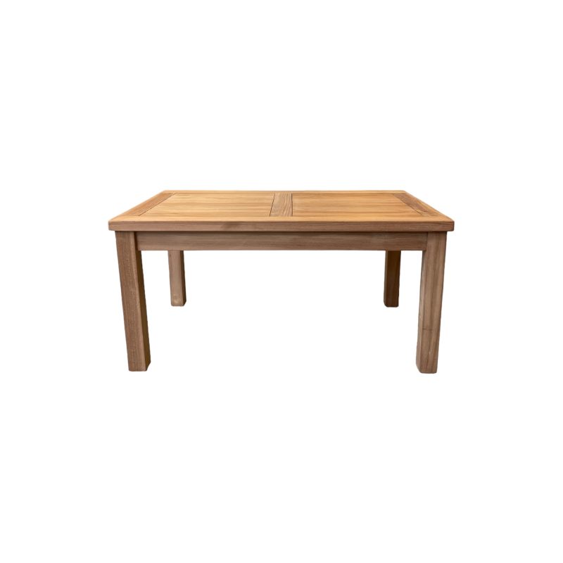 LANAI TEAK COFFEE TABLE 90CM WIDE FRONT IMAGE