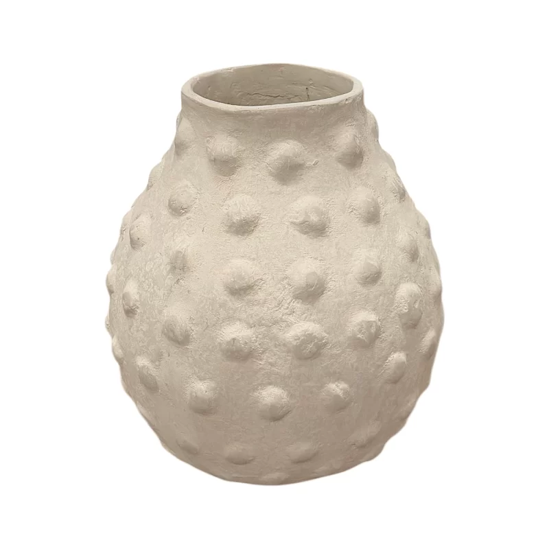 LUCIA DOT PAPER MACHE VASE CC-25A-7410 IMG1