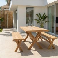 Mandalay Outdoor Table + Bench JS AI3