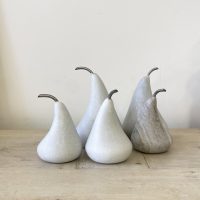 Marble Pear Brown White Small Large