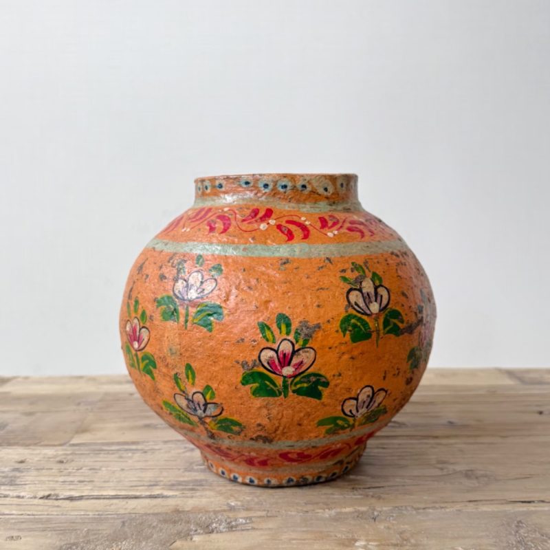 Painted Paper Mache ORANGE IMG1-Photoroom