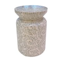 Periwinkle Capiz Drum Side Table IMG1