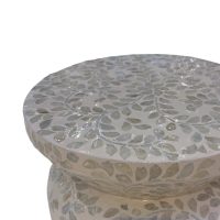 Periwinkle Capiz Drum Side Table IMG2