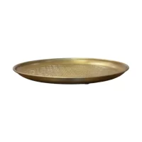 Platter Serving Stamped Brass IMG3