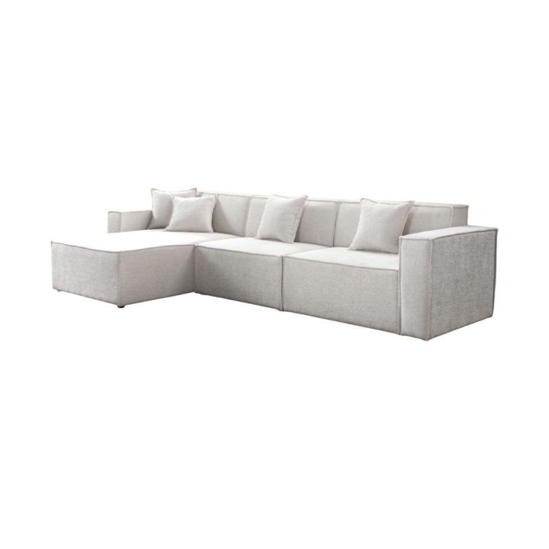 Portland Modular Corner Sofa with Chaise Pearl IMG1