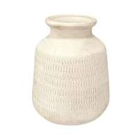 RAVEN TERRACOTTA ANTIQUE WHITE VASE IMG1