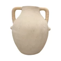 ROMA RATTAN HANDLE PAPER MACHE VASE CC-25A-7382 IMG2