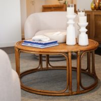 Raffles Rattan Coffee Table Styled2
